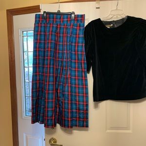 Two piece Holiday skirt & top size 16